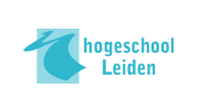 Het logo van Hogeschool Leiden in blauw