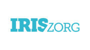 Het logo van Iriszorg in blauw