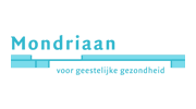 Het logo van Mondriaan voor geestelijke gezondheid in blauw