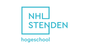 Het logo van NHL Stenden Hogeschool in blauw