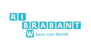 Het logo van RIBW Brabant in blauw