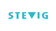 Het logo van Stevig in blauw