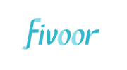 Het logo van Fivoor in blauw