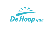 Het logo van De Hoop GGZ in blauw