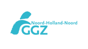 Het logo GGZ NHN in blauw