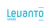 Het logo van LEVANTOgroep in blauw
