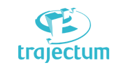 Het logo van Trajectum in blauw