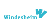 Het logo van Windesheim in blauw